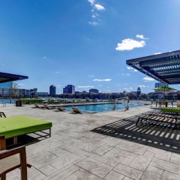 resort style pool with seating 
